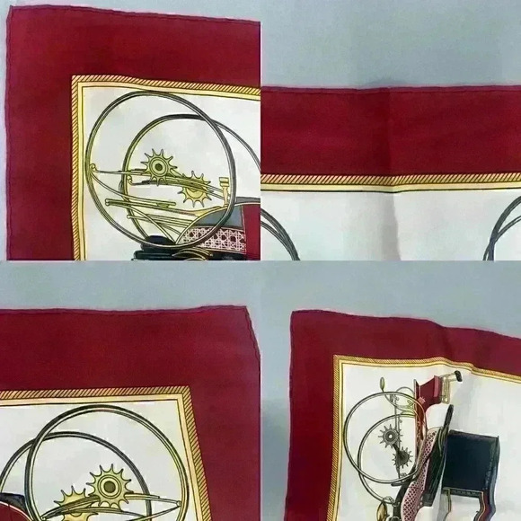 Hermes Les Voitures A Transformation Silk Scarf Vintage La Perriere Equestrian - Picture 15 of 16